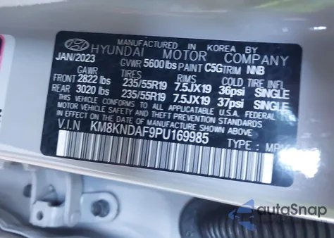 2023 Hyundai Ioniq 5 Sel from USA, damaged, VIN KM8KNDAF9PU169985